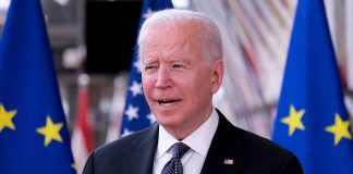 Biden Cracks Joke After Someone Falls During His Speech