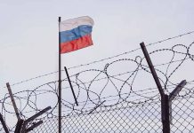 Russian Flag, Barbed Wire