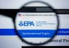 Magnifying glass over US Environmental Protection Agency website