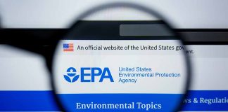 Magnifying glass over US Environmental Protection Agency website